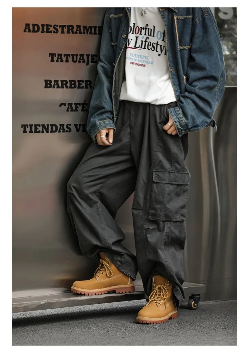 Fashionable Classic Men's Boots Trend Thick Sole Casual Men's Shoes Comfortable Breathable High-top Man's Shoes Botas Para Mujer