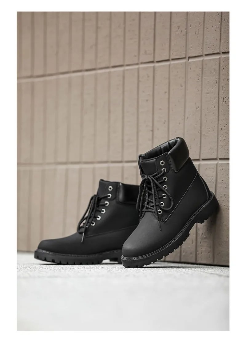 Fashionable Classic Men's Boots Trend Thick Sole Casual Men's Shoes Comfortable Breathable High-top Man's Shoes Botas Para Mujer