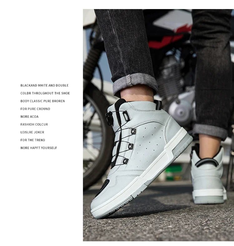 Summer New Motorcycle Boots Men Women Knight Outdoor Riding Anti-slip Spring Sneakers Shoes Bicycle Mountain Racing Road Speed