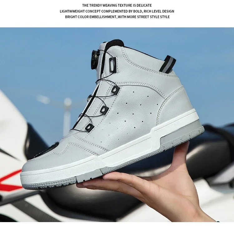 Summer New Motorcycle Boots Men Women Knight Outdoor Riding Anti-slip Spring Sneakers Shoes Bicycle Mountain Racing Road Speed