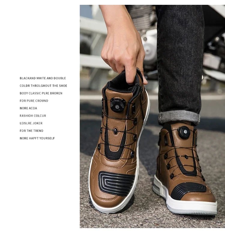 Summer New Motorcycle Boots Men Women Knight Outdoor Riding Anti-slip Spring Sneakers Shoes Bicycle Mountain Racing Road Speed