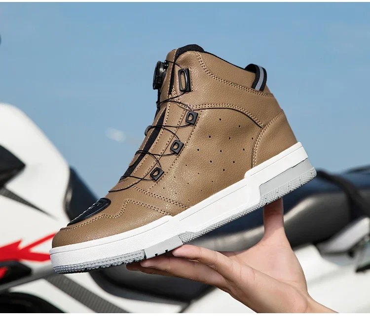 Summer New Motorcycle Boots Men Women Knight Outdoor Riding Anti-slip Spring Sneakers Shoes Bicycle Mountain Racing Road Speed