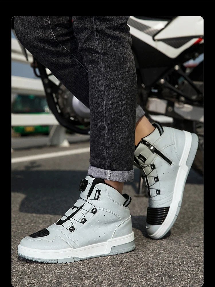 Summer New Motorcycle Boots Men Women Knight Outdoor Riding Anti-slip Spring Sneakers Shoes Bicycle Mountain Racing Road Speed