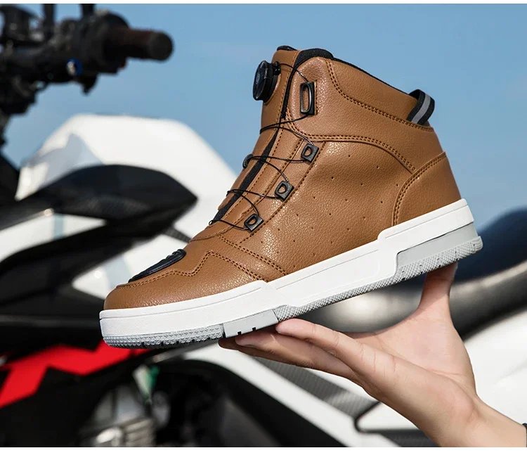 Summer New Motorcycle Boots Men Women Knight Outdoor Riding Anti-slip Spring Sneakers Shoes Bicycle Mountain Racing Road Speed
