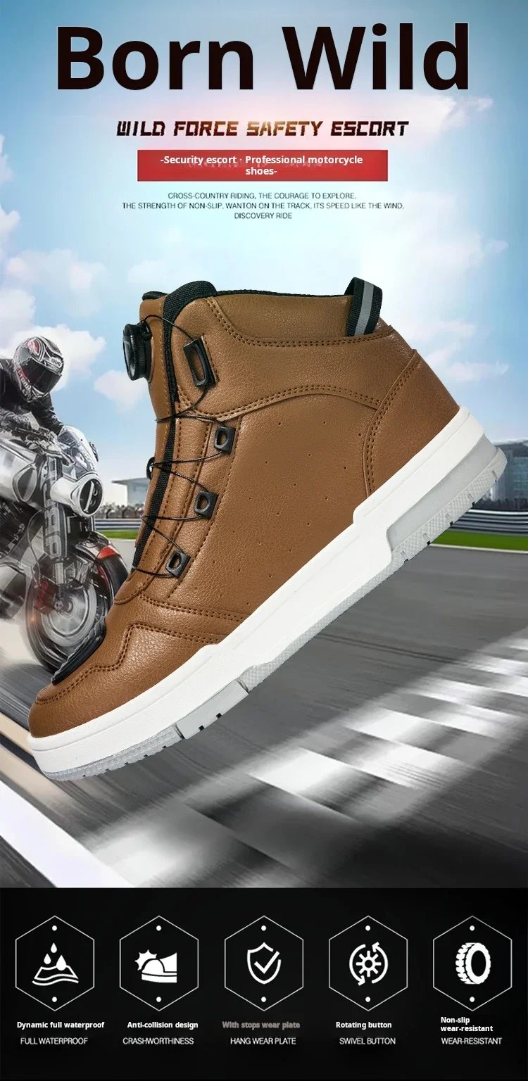 Summer New Motorcycle Boots Men Women Knight Outdoor Riding Anti-slip Spring Sneakers Shoes Bicycle Mountain Racing Road Speed
