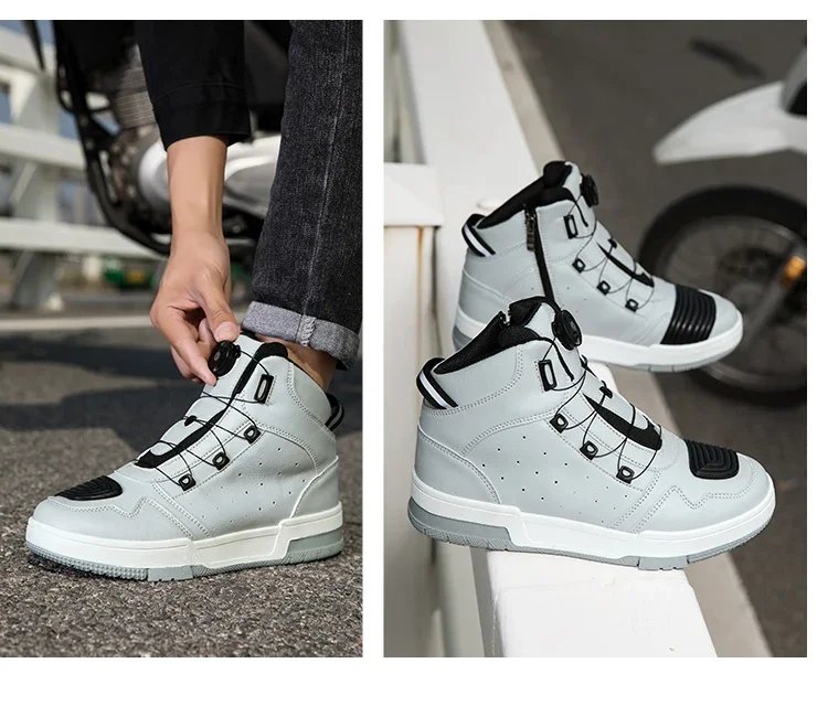 Summer New Motorcycle Boots Men Women Knight Outdoor Riding Anti-slip Spring Sneakers Shoes Bicycle Mountain Racing Road Speed