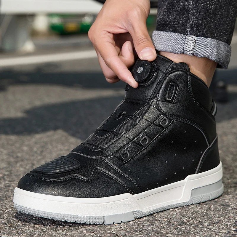 Summer New Motorcycle Boots Men Women Knight Outdoor Riding Anti-slip Spring Sneakers Shoes Bicycle Mountain Racing Road Speed