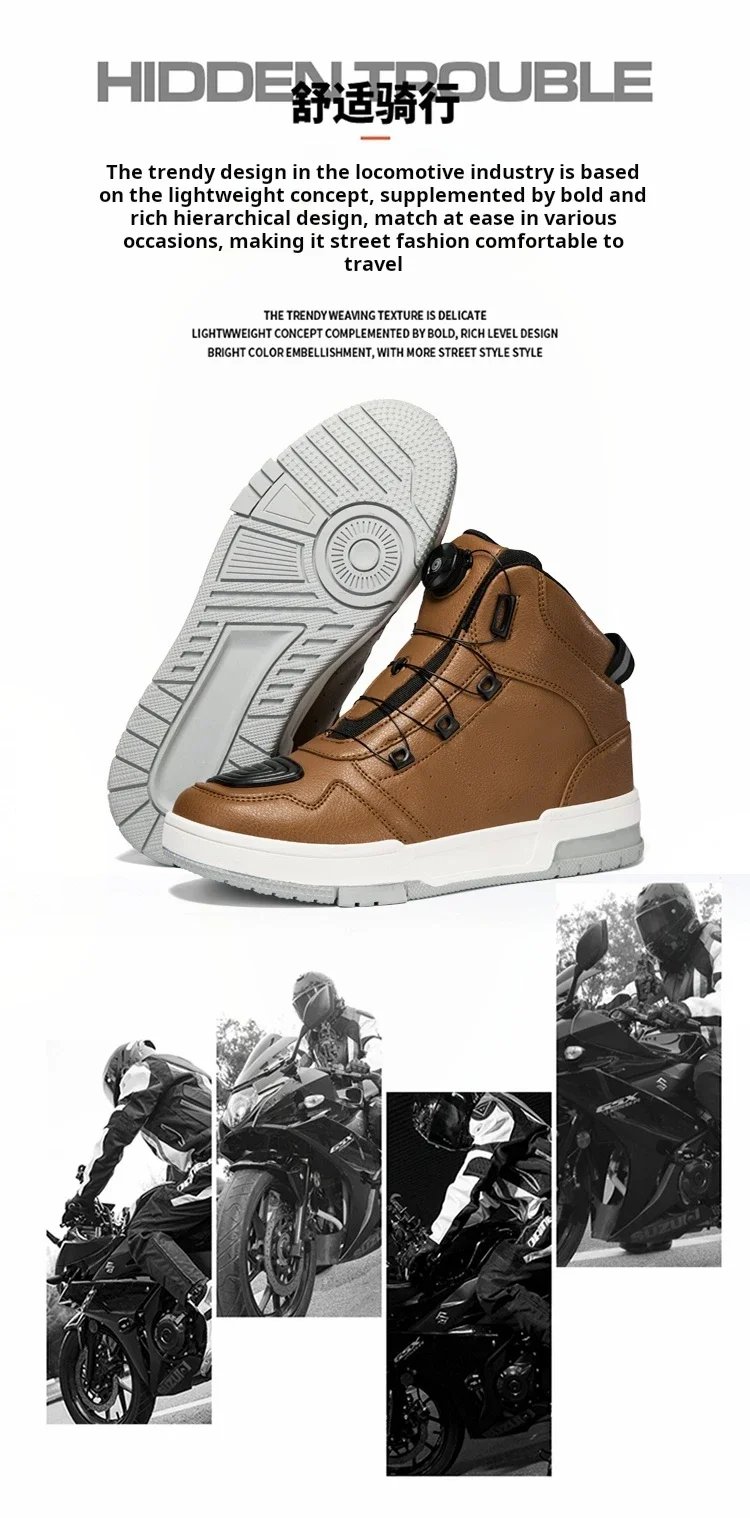 Summer New Motorcycle Boots Men Women Knight Outdoor Riding Anti-slip Spring Sneakers Shoes Bicycle Mountain Racing Road Speed