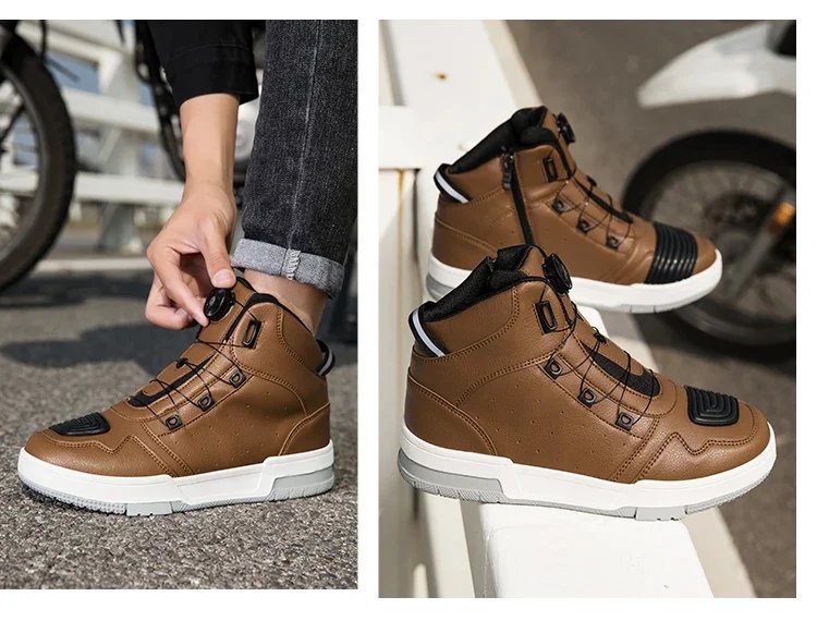 Summer New Motorcycle Boots Men Women Knight Outdoor Riding Anti-slip Spring Sneakers Shoes Bicycle Mountain Racing Road Speed