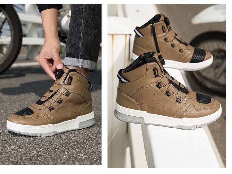 Summer New Motorcycle Boots Men Women Knight Outdoor Riding Anti-slip Spring Sneakers Shoes Bicycle Mountain Racing Road Speed