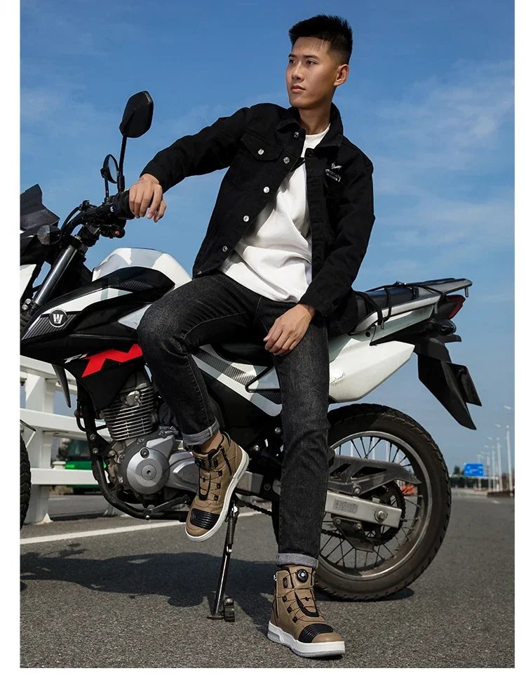 Summer New Motorcycle Boots Men Women Knight Outdoor Riding Anti-slip Spring Sneakers Shoes Bicycle Mountain Racing Road Speed