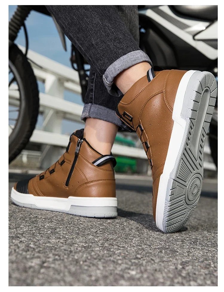 Summer New Motorcycle Boots Men Women Knight Outdoor Riding Anti-slip Spring Sneakers Shoes Bicycle Mountain Racing Road Speed