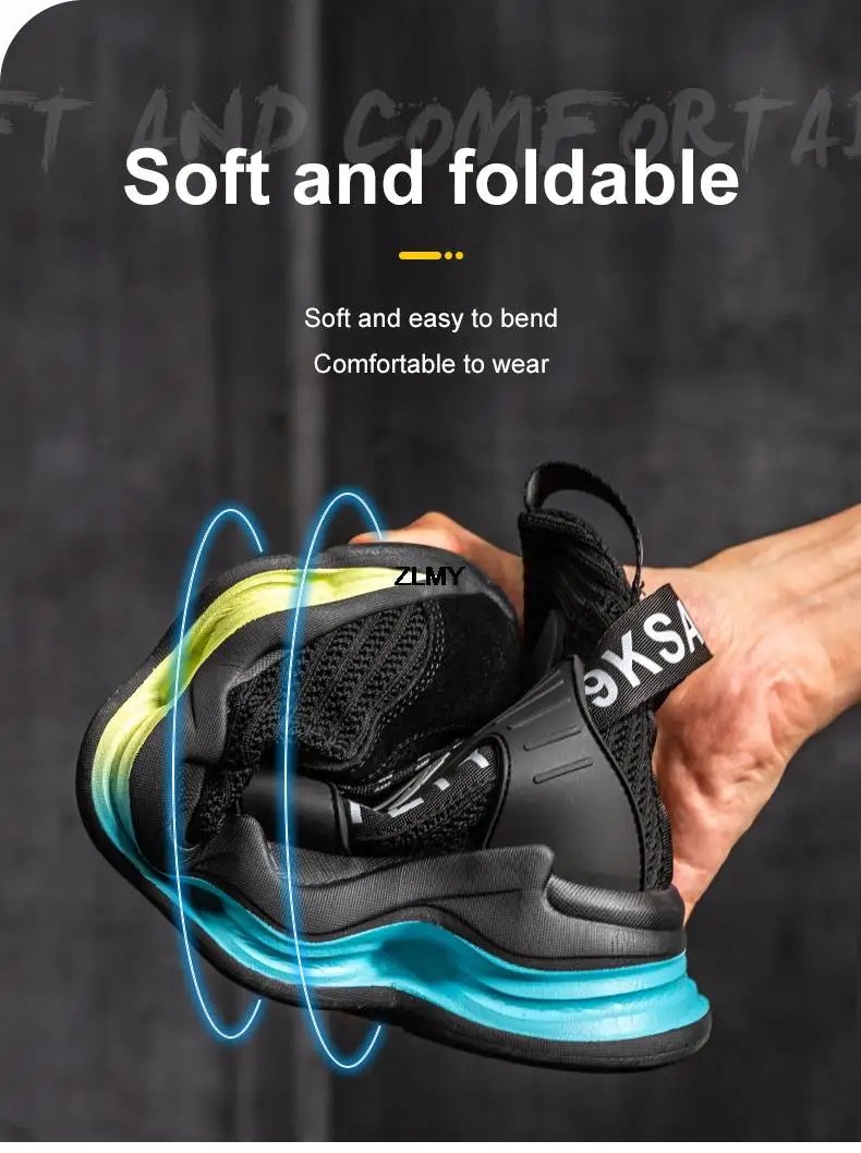 High Top Men Safety Shoes Lightweight Steel Toe Sneakers Man Work Safety Boots Male Construction Work Shoes Protective Footwear High Top Men Safety Shoes Lightweight Steel Toe Sneakers Man Work Safety Boots Male Construction Work Shoes Protective Footwear