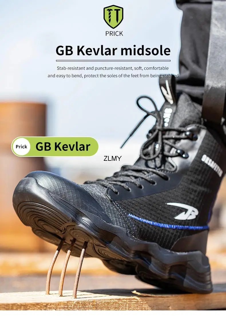 High Top Men Safety Shoes Lightweight Steel Toe Sneakers Man Work Safety Boots Male Construction Work Shoes Protective Footwear High Top Men Safety Shoes Lightweight Steel Toe Sneakers Man Work Safety Boots Male Construction Work Shoes Protective Footwear