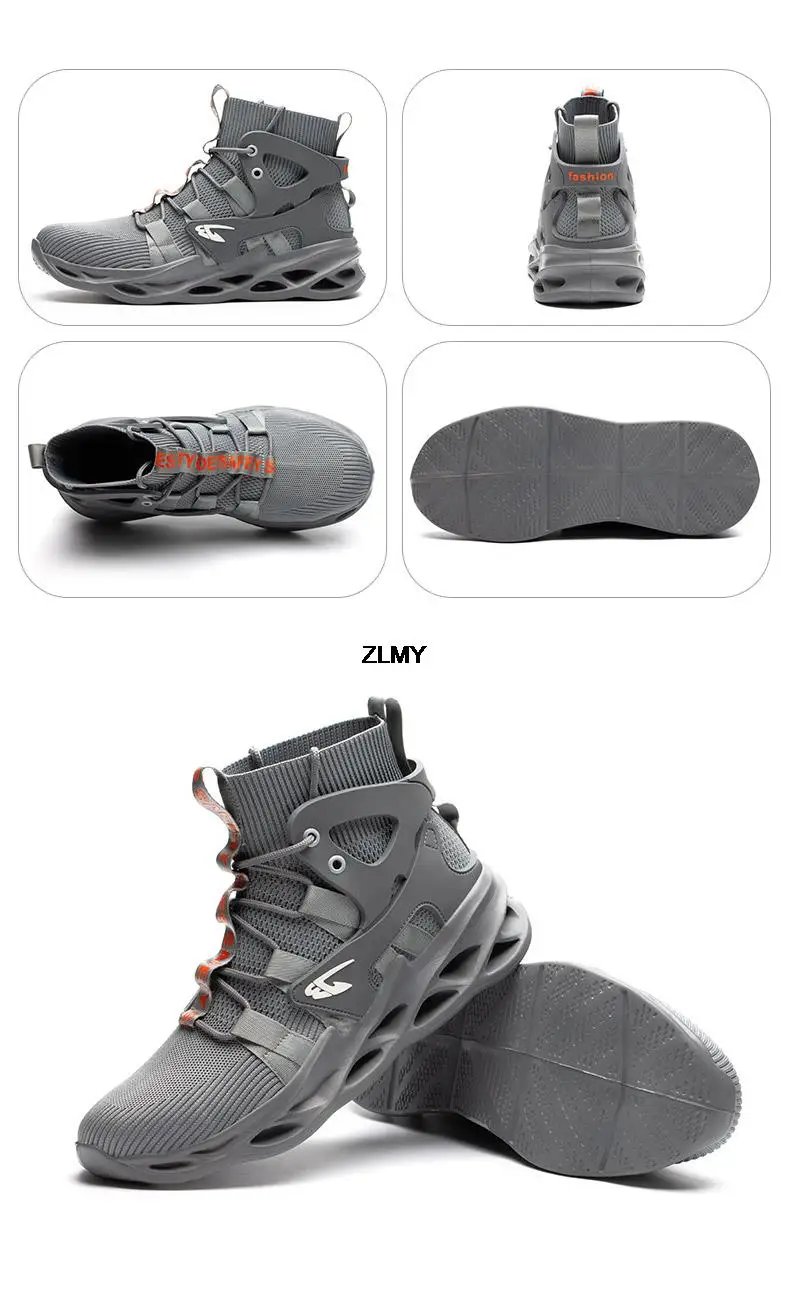High Top Men Safety Shoes Lightweight Steel Toe Sneakers Man Work Safety Boots Male Construction Work Shoes Protective Footwear High Top Men Safety Shoes Lightweight Steel Toe Sneakers Man Work Safety Boots Male Construction Work Shoes Protective Footwear