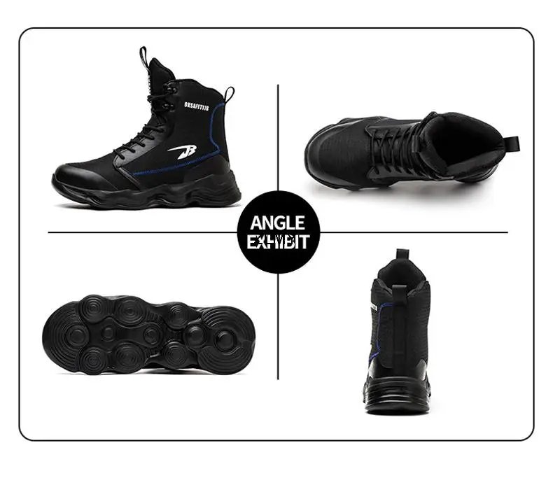 High Top Men Safety Shoes Lightweight Steel Toe Sneakers Man Work Safety Boots Male Construction Work Shoes Protective Footwear High Top Men Safety Shoes Lightweight Steel Toe Sneakers Man Work Safety Boots Male Construction Work Shoes Protective Footwear
