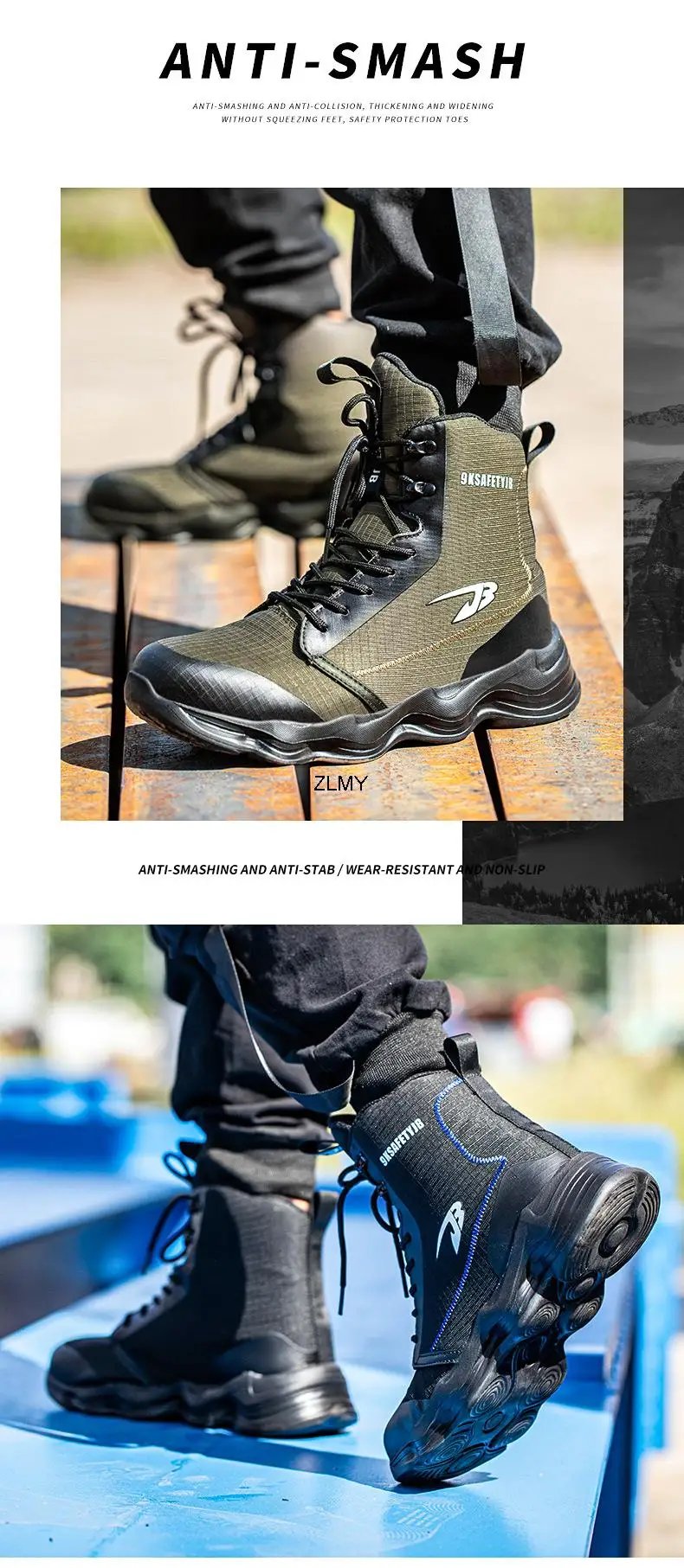 High Top Men Safety Shoes Lightweight Steel Toe Sneakers Man Work Safety Boots Male Construction Work Shoes Protective Footwear High Top Men Safety Shoes Lightweight Steel Toe Sneakers Man Work Safety Boots Male Construction Work Shoes Protective Footwear