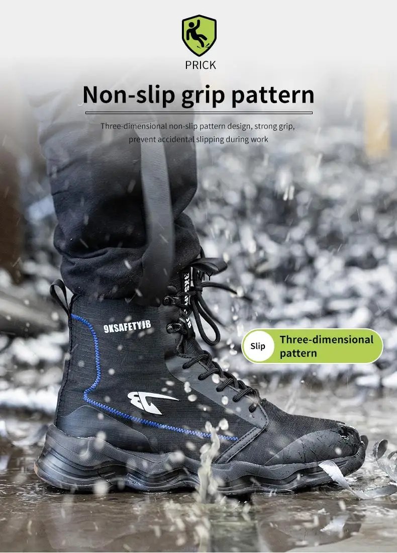 High Top Men Safety Shoes Lightweight Steel Toe Sneakers Man Work Safety Boots Male Construction Work Shoes Protective Footwear High Top Men Safety Shoes Lightweight Steel Toe Sneakers Man Work Safety Boots Male Construction Work Shoes Protective Footwear