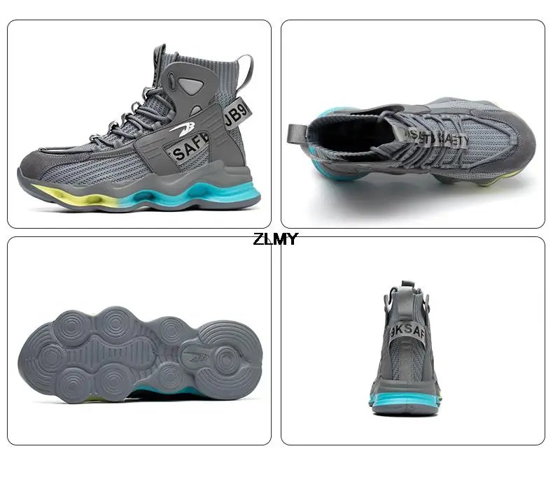 High Top Men Safety Shoes Lightweight Steel Toe Sneakers Man Work Safety Boots Male Construction Work Shoes Protective Footwear High Top Men Safety Shoes Lightweight Steel Toe Sneakers Man Work Safety Boots Male Construction Work Shoes Protective Footwear