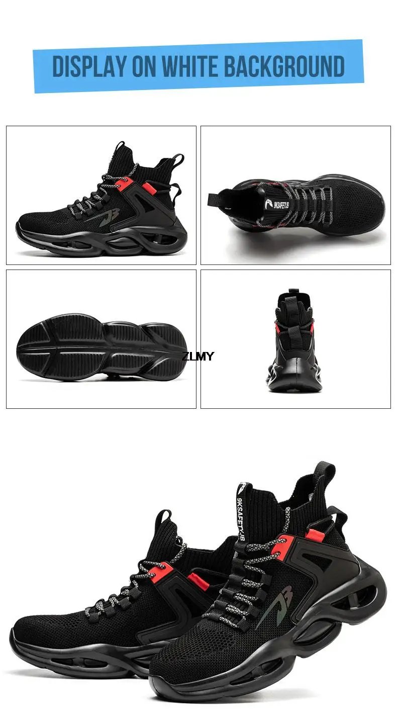 High Top Men Safety Shoes Lightweight Steel Toe Sneakers Man Work Safety Boots Male Construction Work Shoes Protective Footwear High Top Men Safety Shoes Lightweight Steel Toe Sneakers Man Work Safety Boots Male Construction Work Shoes Protective Footwear