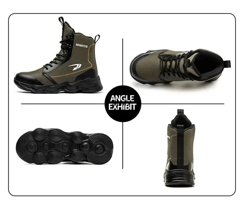 High Top Men Safety Shoes Lightweight Steel Toe Sneakers Man Work Safety Boots Male Construction Work Shoes Protective Footwear High Top Men Safety Shoes Lightweight Steel Toe Sneakers Man Work Safety Boots Male Construction Work Shoes Protective Footwear
