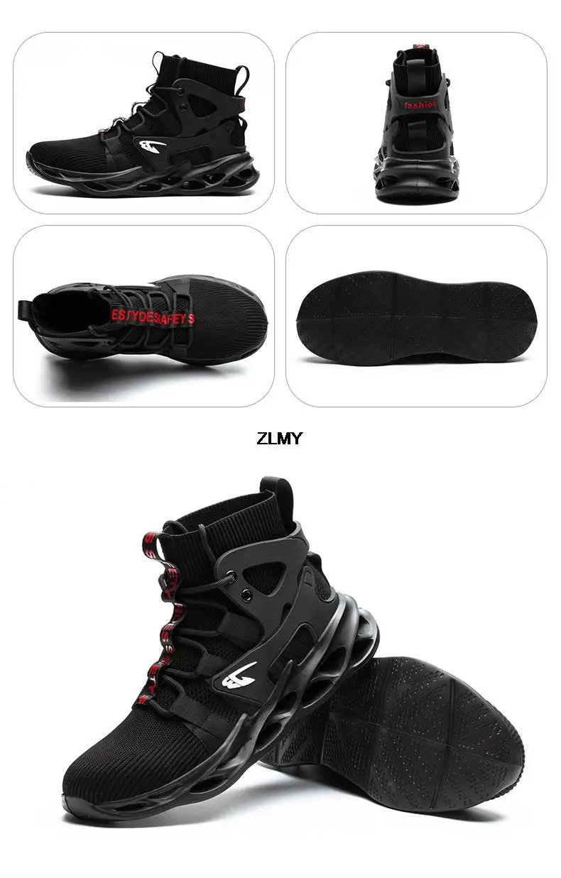 High Top Men Safety Shoes Lightweight Steel Toe Sneakers Man Work Safety Boots Male Construction Work Shoes Protective Footwear High Top Men Safety Shoes Lightweight Steel Toe Sneakers Man Work Safety Boots Male Construction Work Shoes Protective Footwear