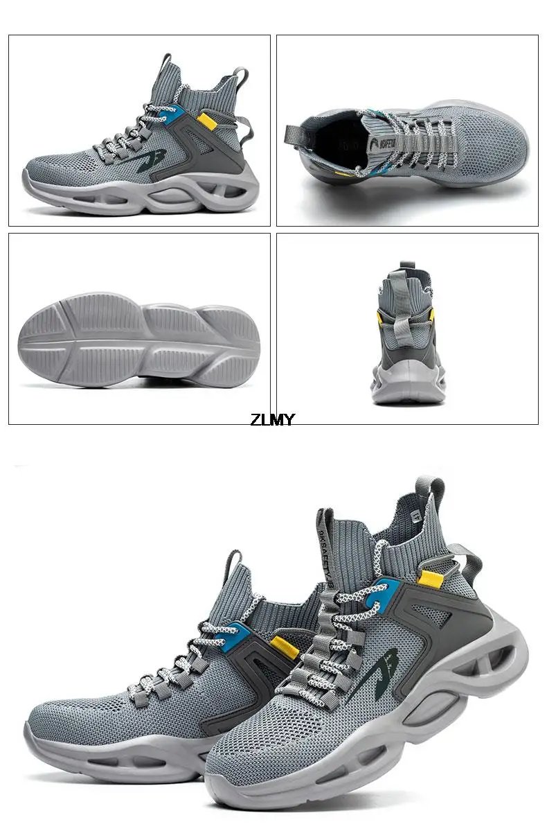 High Top Men Safety Shoes Lightweight Steel Toe Sneakers Man Work Safety Boots Male Construction Work Shoes Protective Footwear High Top Men Safety Shoes Lightweight Steel Toe Sneakers Man Work Safety Boots Male Construction Work Shoes Protective Footwear