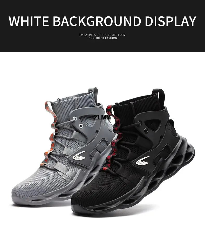 High Top Men Safety Shoes Lightweight Steel Toe Sneakers Man Work Safety Boots Male Construction Work Shoes Protective Footwear High Top Men Safety Shoes Lightweight Steel Toe Sneakers Man Work Safety Boots Male Construction Work Shoes Protective Footwear