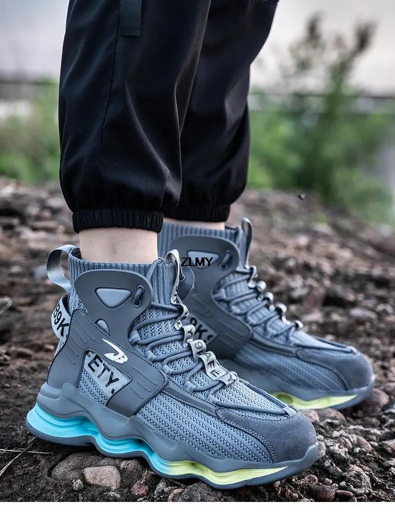 High Top Men Safety Shoes Lightweight Steel Toe Sneakers Man Work Safety Boots Male Construction Work Shoes Protective Footwear High Top Men Safety Shoes Lightweight Steel Toe Sneakers Man Work Safety Boots Male Construction Work Shoes Protective Footwear