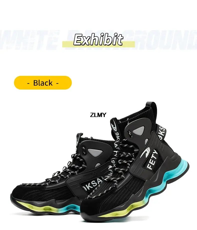 High Top Men Safety Shoes Lightweight Steel Toe Sneakers Man Work Safety Boots Male Construction Work Shoes Protective Footwear High Top Men Safety Shoes Lightweight Steel Toe Sneakers Man Work Safety Boots Male Construction Work Shoes Protective Footwear