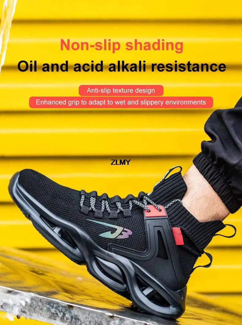 High Top Men Safety Shoes Lightweight Steel Toe Sneakers Man Work Safety Boots Male Construction Work Shoes Protective Footwear High Top Men Safety Shoes Lightweight Steel Toe Sneakers Man Work Safety Boots Male Construction Work Shoes Protective Footwear