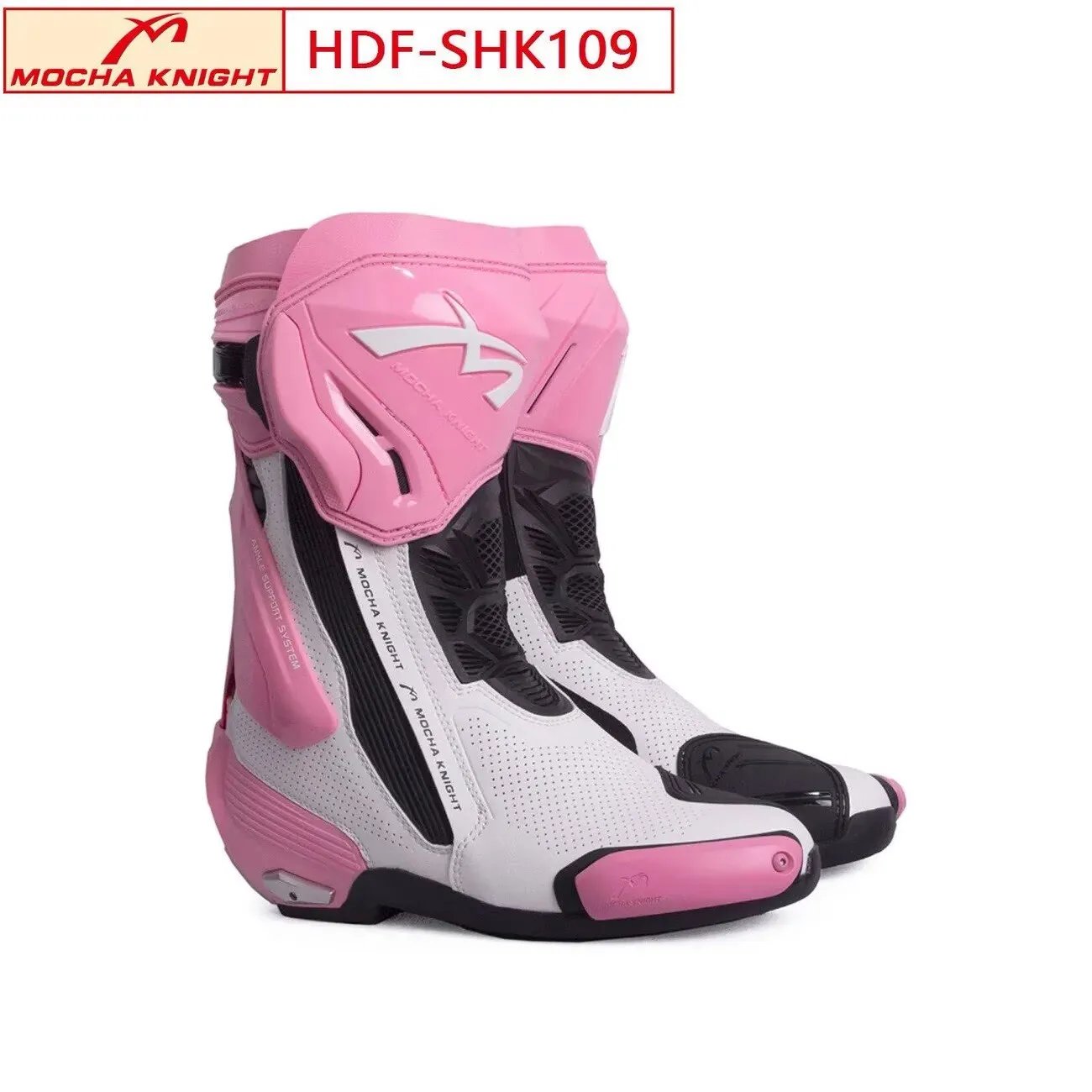 MOCHA SH109 Motocross Boots Perforated Summer Breathable BOTAS Motorcycle Knight Professional Track Riding Shoes CE Certified