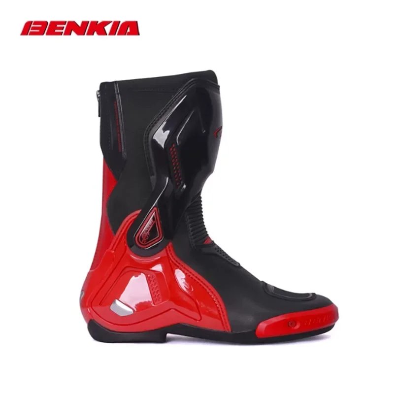 2026 New BENKIA Women Motorcycle Boots EUR35-39 Motorbike Lady Boot CE Certification Pink Women Sport Bike Botas For All Seasons