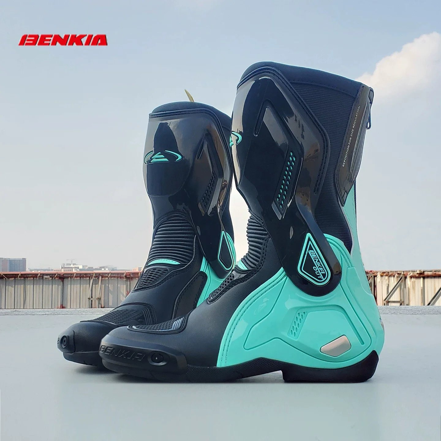 2026 New BENKIA Women Motorcycle Boots EUR35-39 Motorbike Lady Boot CE Certification Pink Women Sport Bike Botas For All Seasons
