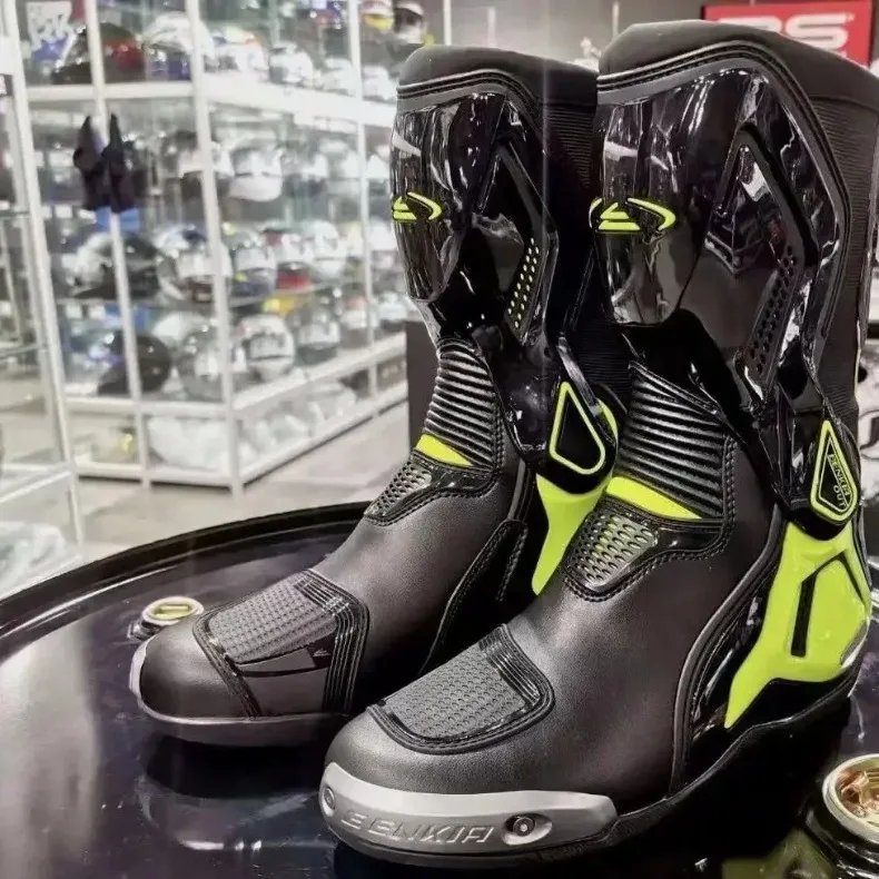 2026 New BENKIA Women Motorcycle Boots EUR35-39 Motorbike Lady Boot CE Certification Pink Women Sport Bike Botas For All Seasons