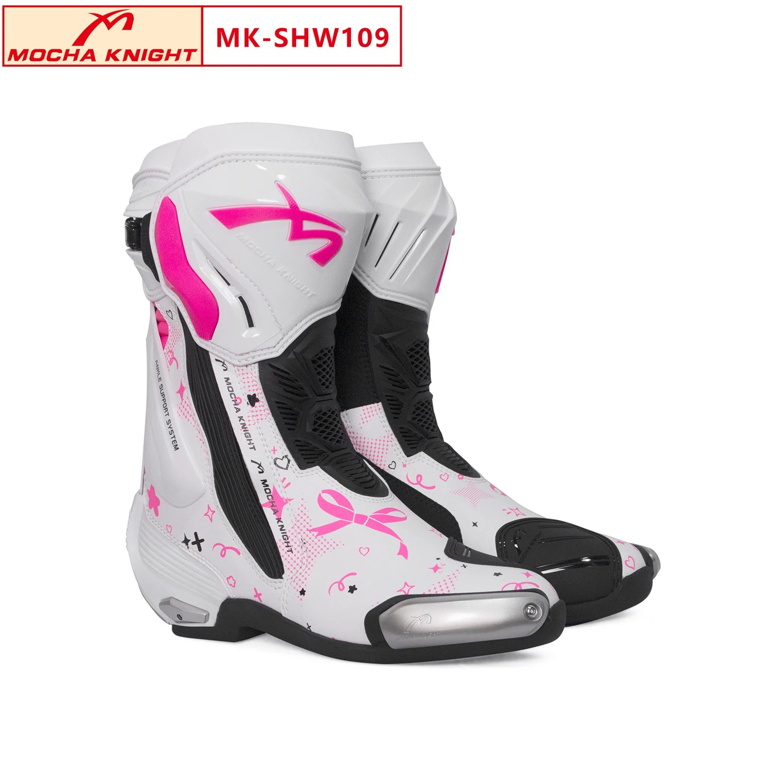 New BENKIA SH109 Mocha Motorcycle Boots CE Certification Professional Track Riding Botas BENKIA Double-Layer Boots