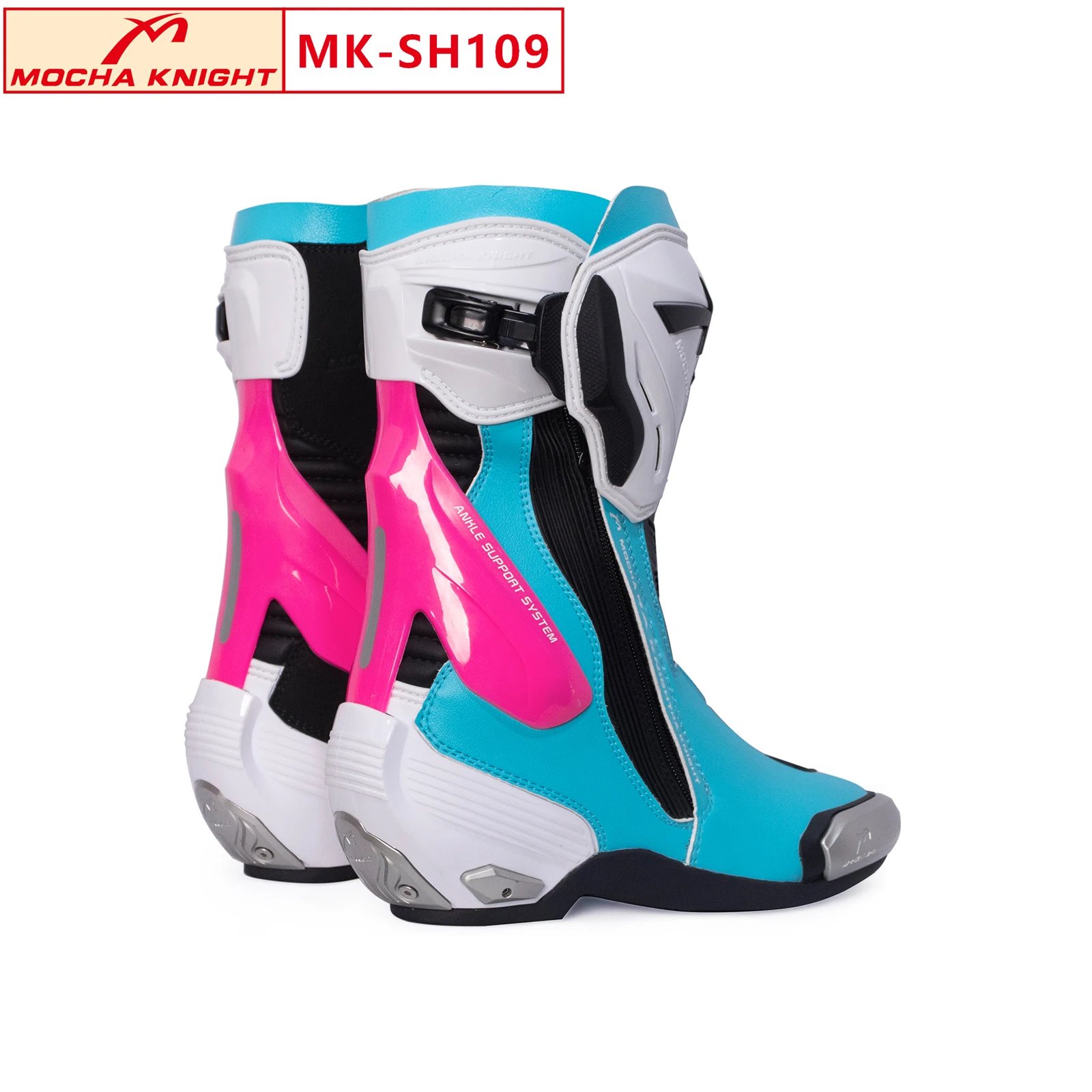 New BENKIA SH109 Mocha Motorcycle Boots CE Certification Professional Track Riding Botas BENKIA Double-Layer Boots