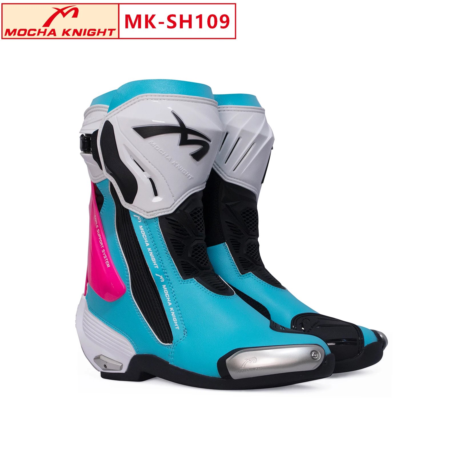 New BENKIA SH109 Mocha Motorcycle Boots CE Certification Professional Track Riding Botas BENKIA Double-Layer Boots