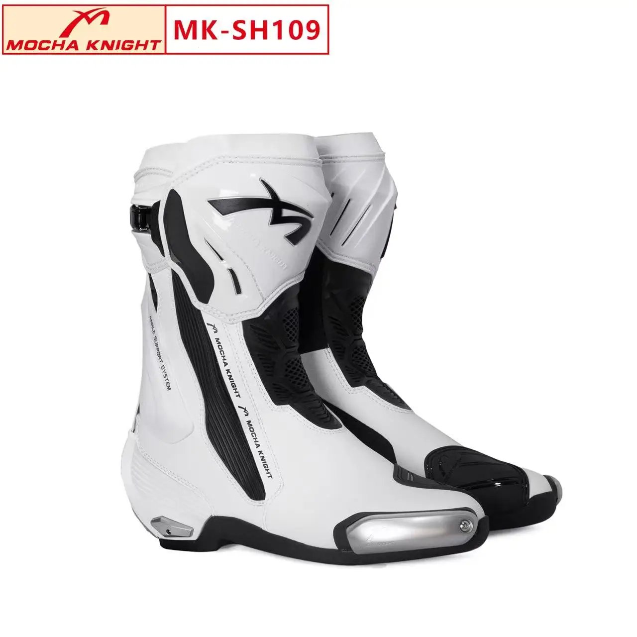 New BENKIA SH109 Mocha Motorcycle Boots CE Certification Professional Track Riding Botas BENKIA Double-Layer Boots