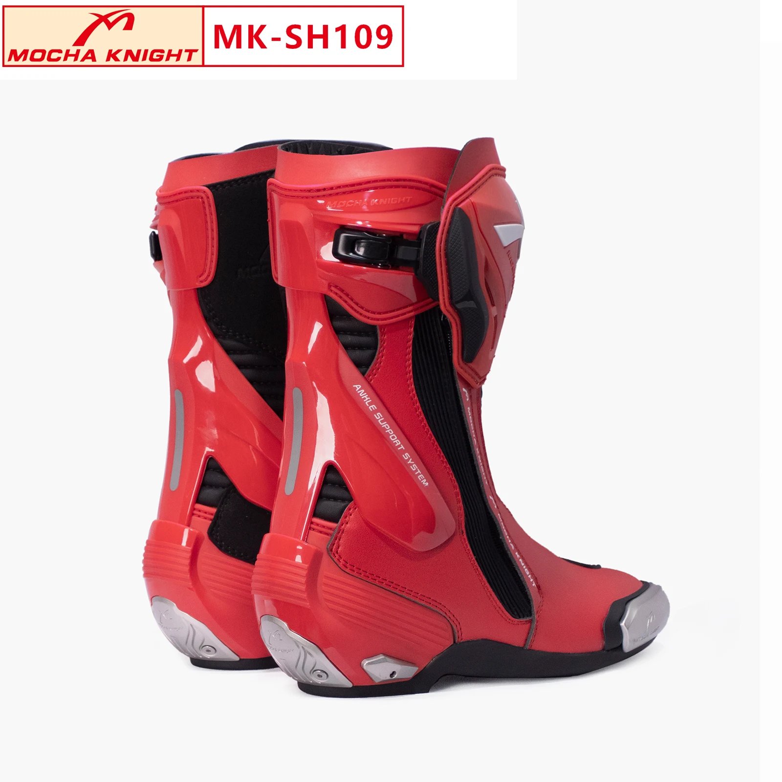 New BENKIA SH109 Mocha Motorcycle Boots CE Certification Professional Track Riding Botas BENKIA Double-Layer Boots