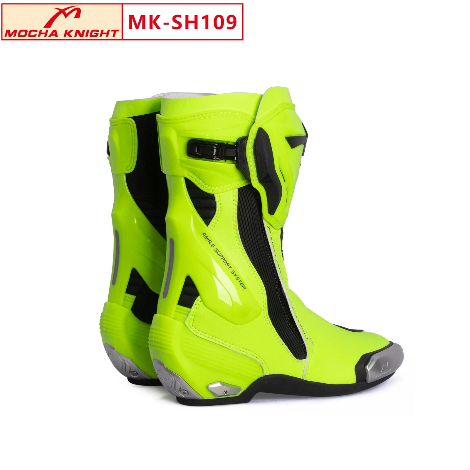 New BENKIA SH109 Mocha Motorcycle Boots CE Certification Professional Track Riding Botas BENKIA Double-Layer Boots