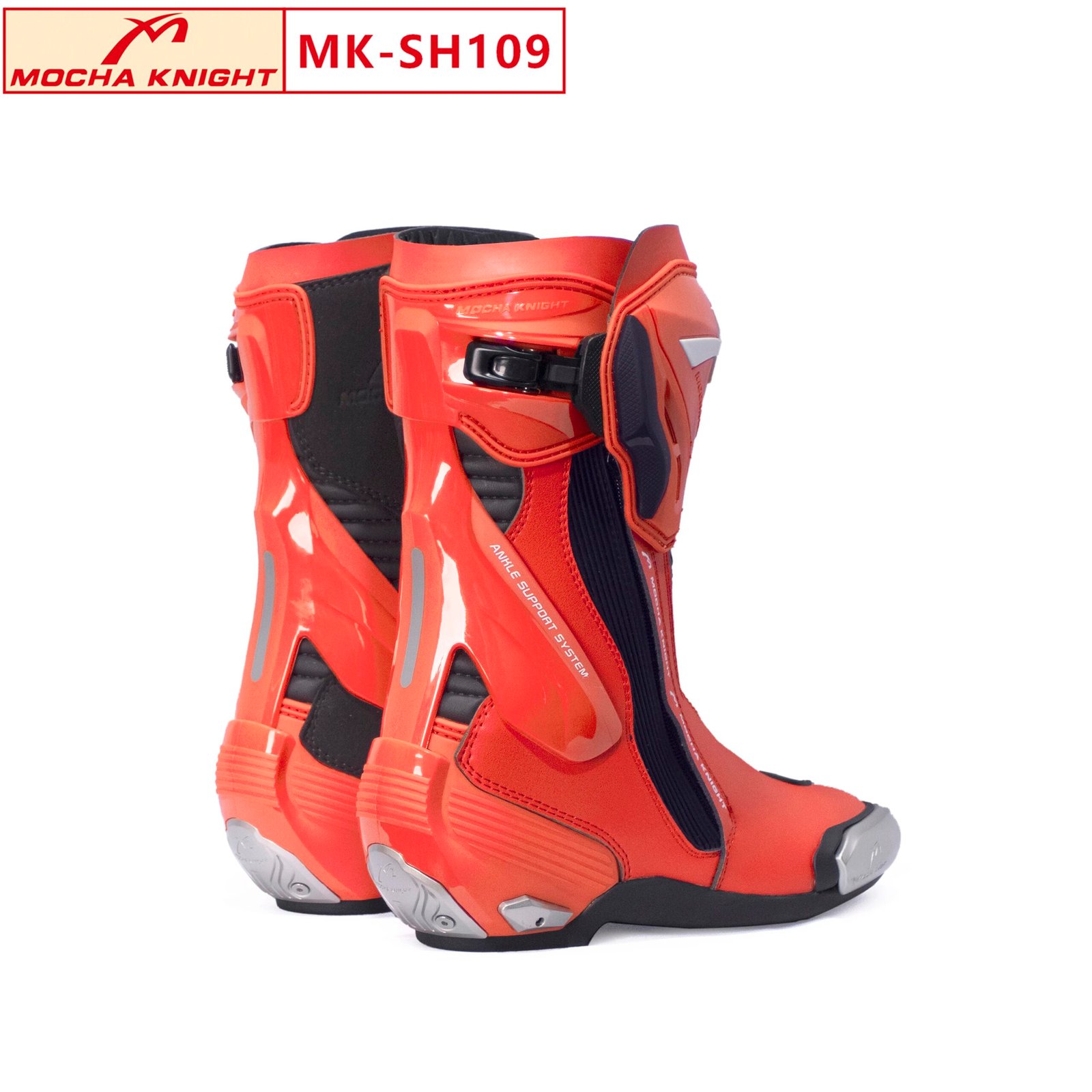 New BENKIA SH109 Mocha Motorcycle Boots CE Certification Professional Track Riding Botas BENKIA Double-Layer Boots