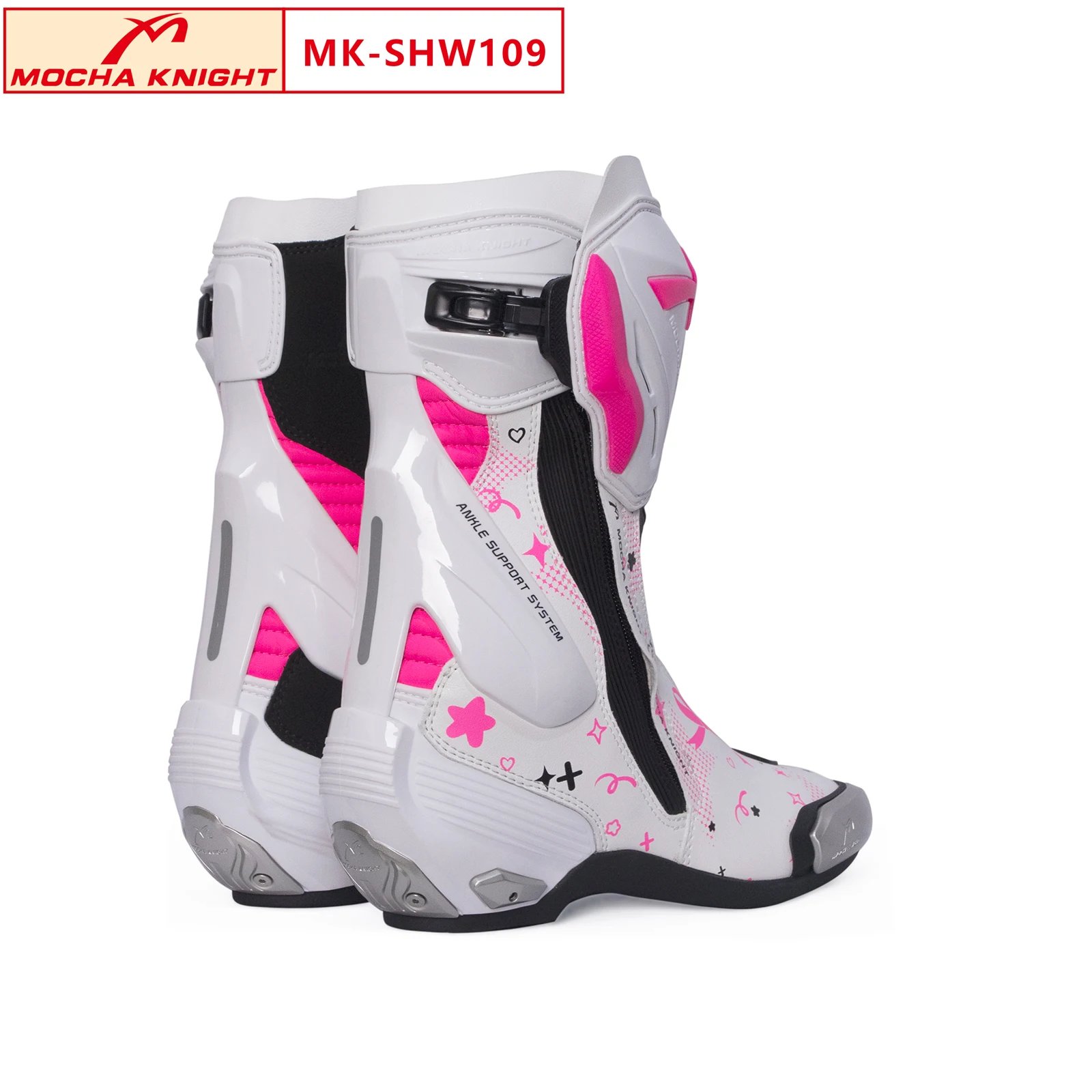 New BENKIA SH109 Mocha Motorcycle Boots CE Certification Professional Track Riding Botas BENKIA Double-Layer Boots