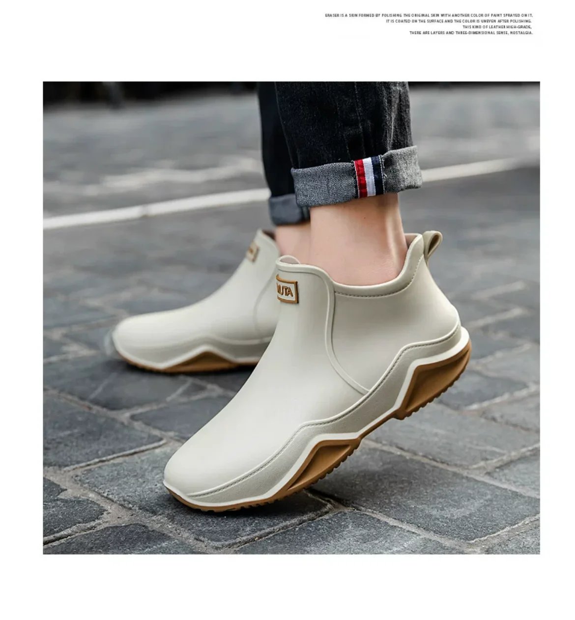 Fashionable Men & Women’s Ankle Rain Boots Anti-Slip Waterproof Shoes Work Boots Suitable For Summer & Winter Rainy & Snowy Day Fashionable Men & Women’s Ankle Rain Boots Anti-Slip Waterproof Shoes Work Boots Suitable For Summer & Winter Rainy & Snowy Day