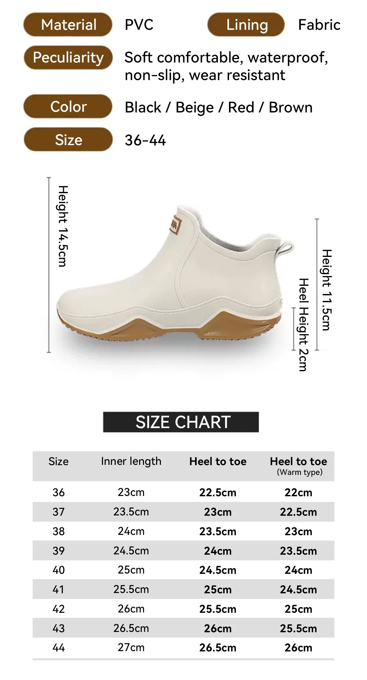 Fashionable Men & Women’s Ankle Rain Boots Anti-Slip Waterproof Shoes Work Boots Suitable For Summer & Winter Rainy & Snowy Day Fashionable Men & Women’s Ankle Rain Boots Anti-Slip Waterproof Shoes Work Boots Suitable For Summer & Winter Rainy & Snowy Day
