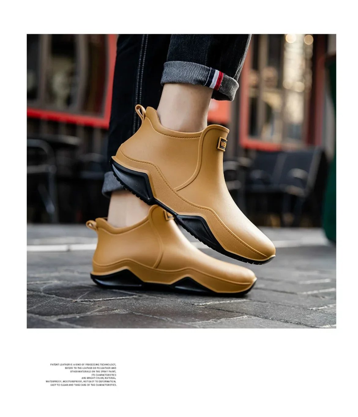 Fashionable Men & Women’s Ankle Rain Boots Anti-Slip Waterproof Shoes Work Boots Suitable For Summer & Winter Rainy & Snowy Day Fashionable Men & Women’s Ankle Rain Boots Anti-Slip Waterproof Shoes Work Boots Suitable For Summer & Winter Rainy & Snowy Day