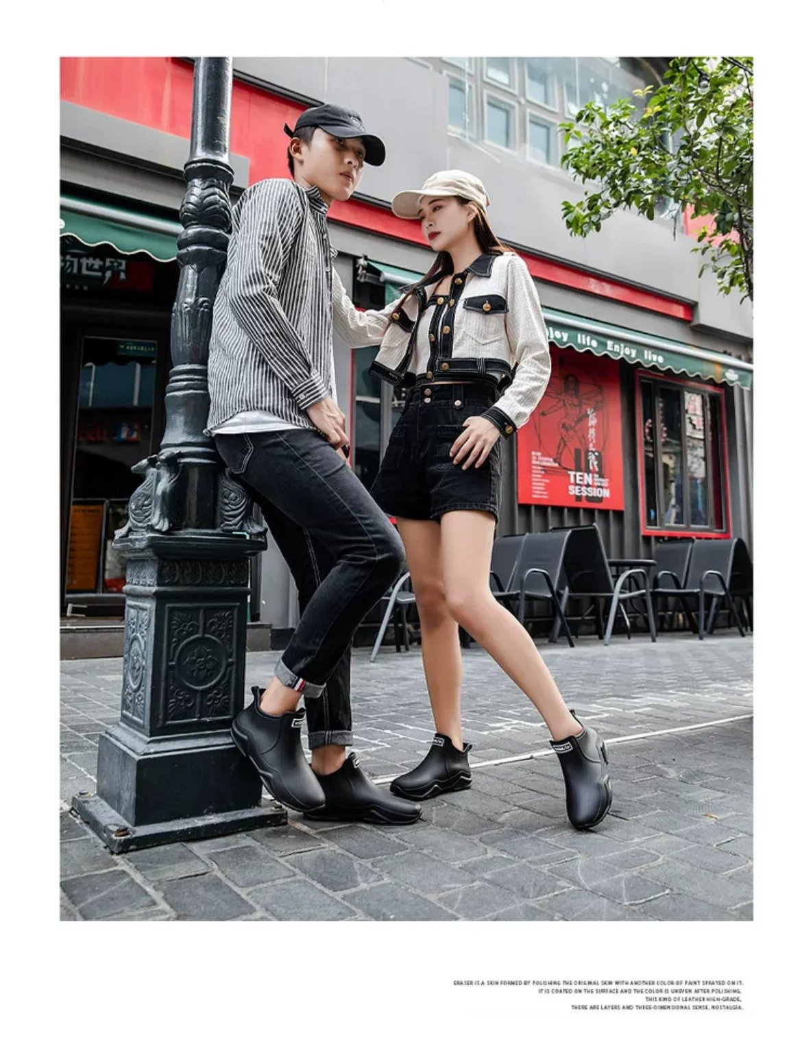 Fashionable Men & Women’s Ankle Rain Boots Anti-Slip Waterproof Shoes Work Boots Suitable For Summer & Winter Rainy & Snowy Day Fashionable Men & Women’s Ankle Rain Boots Anti-Slip Waterproof Shoes Work Boots Suitable For Summer & Winter Rainy & Snowy Day