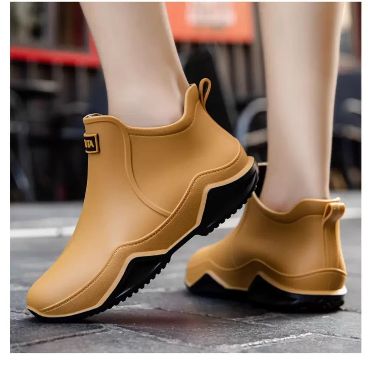Fashionable Men & Women’s Ankle Rain Boots Anti-Slip Waterproof Shoes Work Boots Suitable For Summer & Winter Rainy & Snowy Day Fashionable Men & Women’s Ankle Rain Boots Anti-Slip Waterproof Shoes Work Boots Suitable For Summer & Winter Rainy & Snowy Day
