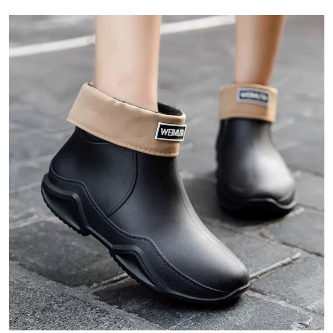 Fashionable Men & Women’s Ankle Rain Boots Anti-Slip Waterproof Shoes Work Boots Suitable For Summer & Winter Rainy & Snowy Day Fashionable Men & Women’s Ankle Rain Boots Anti-Slip Waterproof Shoes Work Boots Suitable For Summer & Winter Rainy & Snowy Day