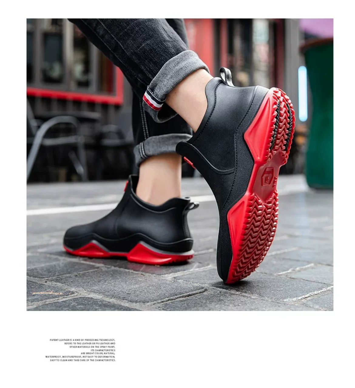 Fashionable Men & Women’s Ankle Rain Boots Anti-Slip Waterproof Shoes Work Boots Suitable For Summer & Winter Rainy & Snowy Day Fashionable Men & Women’s Ankle Rain Boots Anti-Slip Waterproof Shoes Work Boots Suitable For Summer & Winter Rainy & Snowy Day